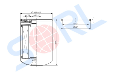 Фильтр топливный M32x1.5 VOLVO, RENAULT (H421WK)