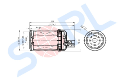 Фильтр топливный 1-14UNS SCANIA, VOLVO (1296851)